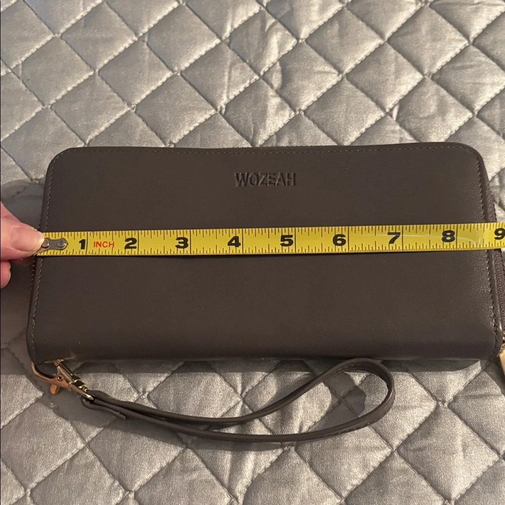 Gray Wristlet Clutch